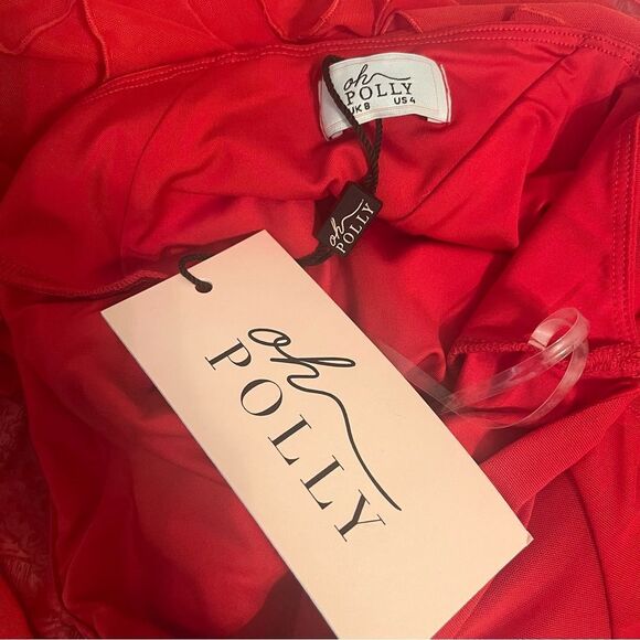 Oh Polly Nevali Bandeau Ruffle Dress NWT! - Picture 8 of 10